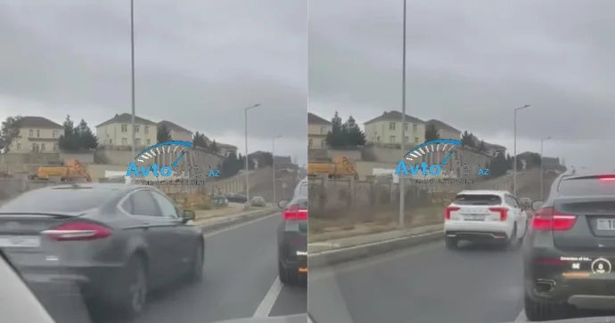 Kənar Dairəvi yola çıxmağa çalışan sürüclər əks yola çıxdı VİDEO