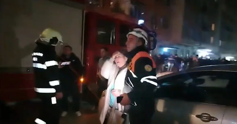 Abşeron Gənclər şəhərciyindəki yanğına görə sakinlər təxliyə edildi VİDEO