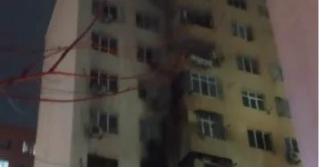 Abşeronda bina yanır VİDEO FOTO