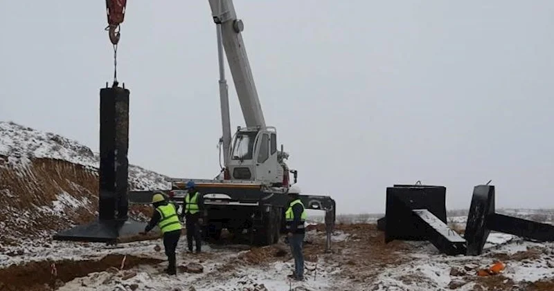 Zəngəzur dəhlizindən keçəcək xəttin inşasına başlanıldı Fotolar