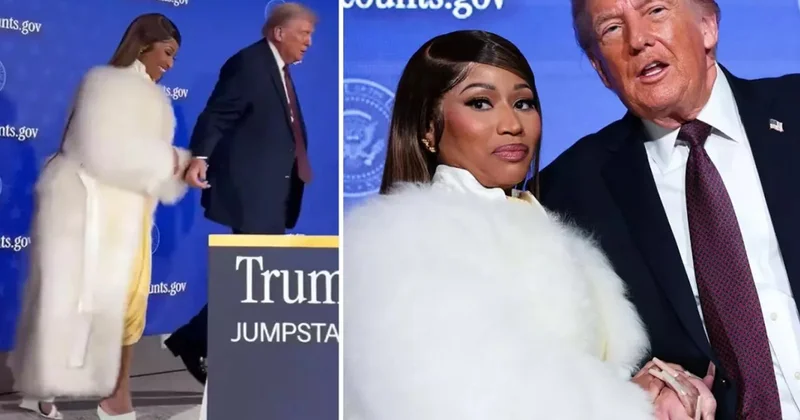 Tramp və Niki Minaj əl ələ Fotolar