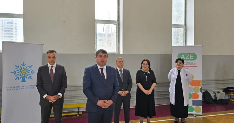 Yasamal rayonunda voleybol (qızlar) idman növü üzrə yarışın final oyunları və mükafatlandırma mərasimi baş tutub