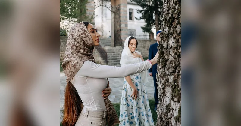 Leyla və Arzu Əliyevalar Şəkidə Fotolar