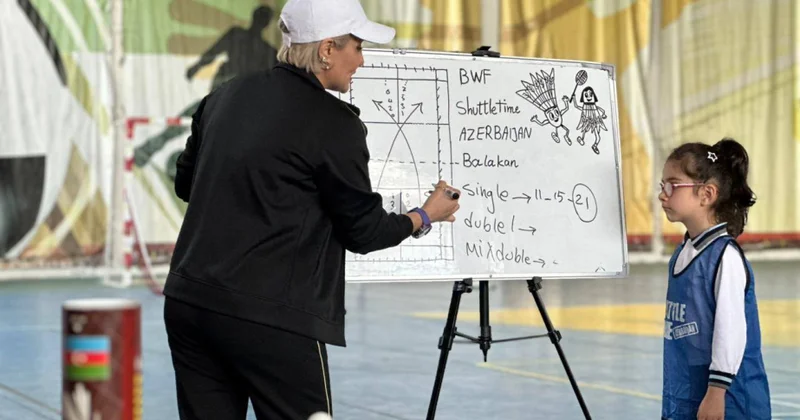 Balakəndə 40 məşqçi müəllim və 20 yeniyetmənin iştirakı ilə badminton məşqləri