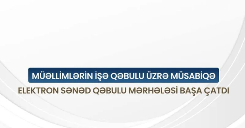 MİQ üzrə elektron sənəd qəbulu başa çatıb