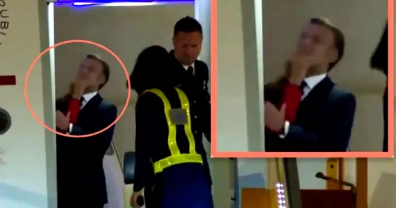ŞİLLƏDƏN SONRA MAKRONUN XANIMI DİZİN DİZİN GƏLİB ONUN YANINA