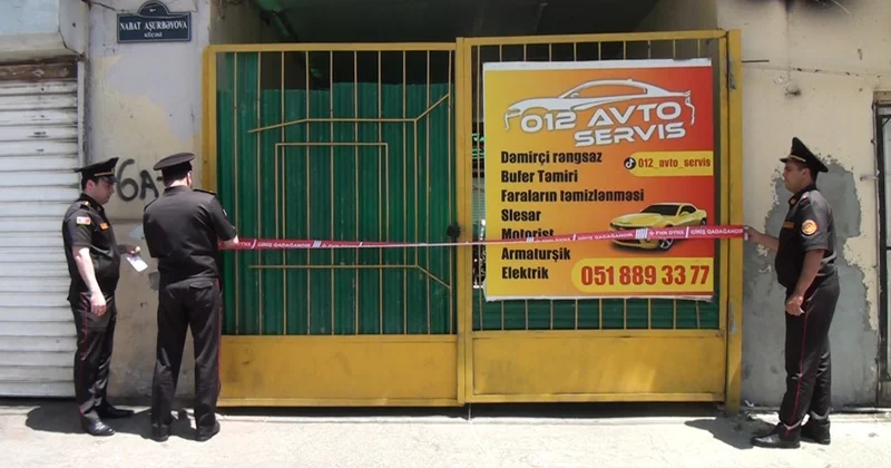 Yasamalda maşın təmiri sexi bağlandı VİDEO