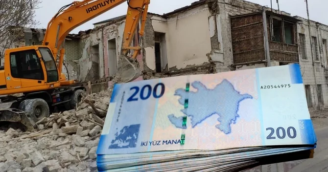 Evləri söküləcək bu şəxslərə hər m² ə görə 4 min manat kompensasiya verilə bilər