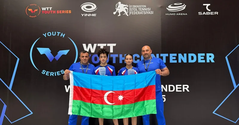 Stolüstü tennisçilərimiz beynəlxalq turnirdə 3 cü olublar