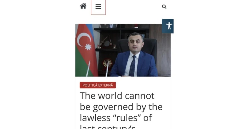 Rumıniyanın xəbər portalı: Müasir dünya 20 ci əsrin totalitar yanaşmaları və imperiya istəkləri ilə idarə oluna bilməz