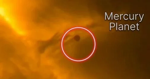 Меркурий на фоне массивных газовых образований ВИДЕО