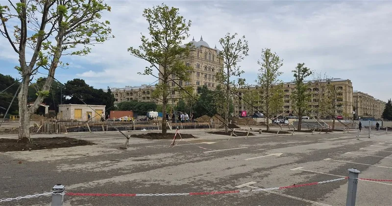 Объединение парков у метро Гянджлик : Первые результаты благоустройства ФОТО