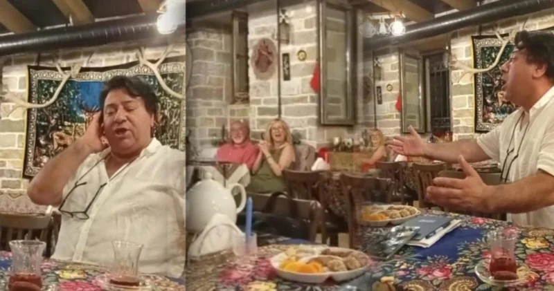 Azərbaycanlı tenor restoranda italyanları heyran etdi VİDEO