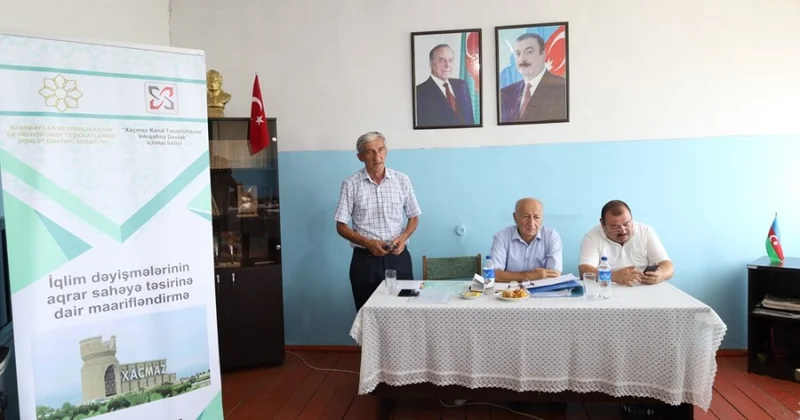 İqlim dəyişmələrinin aqrar sahəyə təsiri mövzusunda maarifləndirici təlim keçirildi FOTOLAR