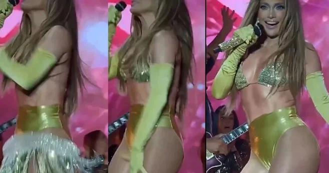Cennifer Lopezin konsertində başında iş gəldi alt paltarı çöldə qaldı