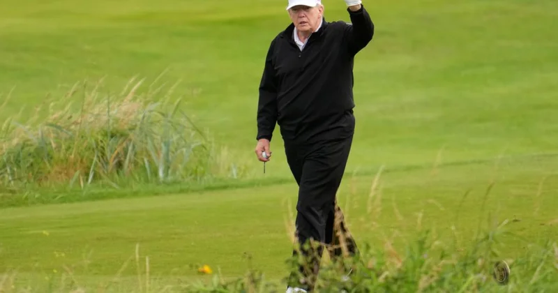 Трамп открыл гольф поле и пообещал навести порядок в мире видео