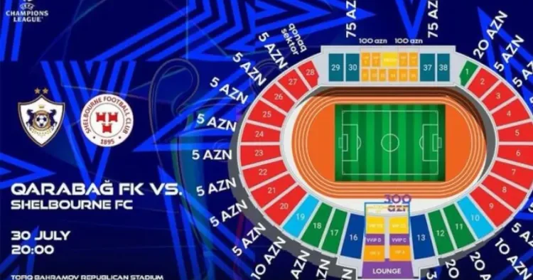 Qarabağ Şelburn matçına 20 minə yaxın bilet satılıb