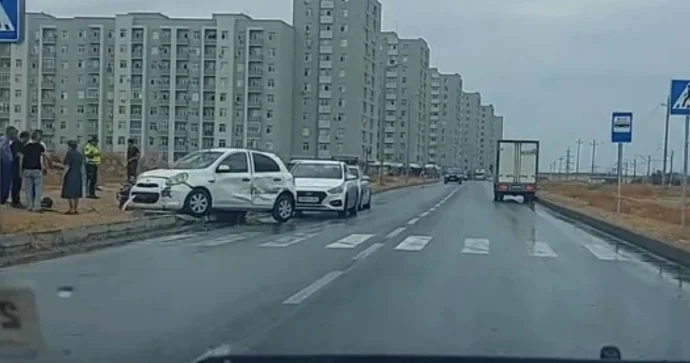 Hövsanda motosiklet “Nissan”la toqquşdu, sürücüsü ağır yaralandı VİDEO