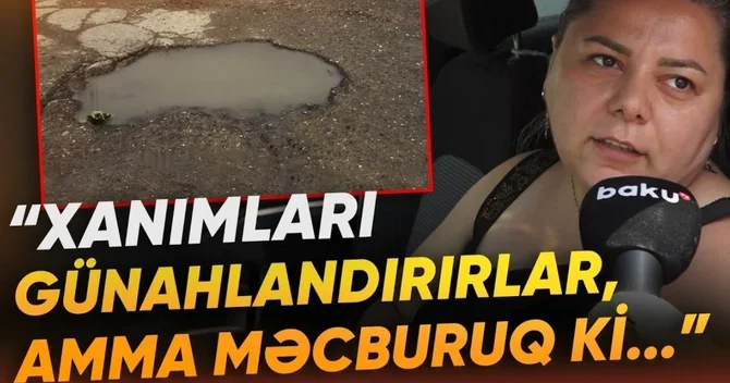Binəqədidə su xəttində aylardır davam edən nasazlıq: Yol da bərbad hala düşüb