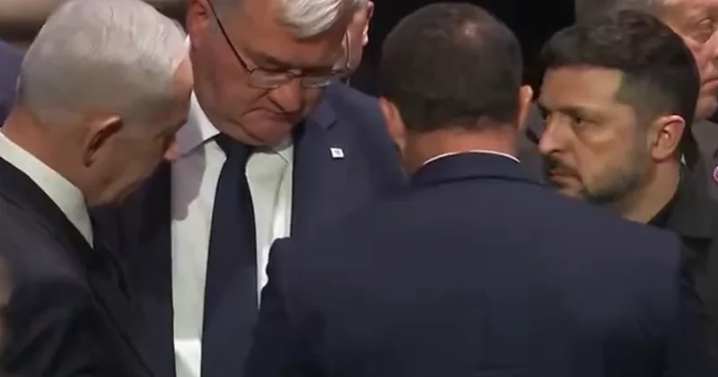 Zelenski Netanyahu ilə Ağ Evdə qısa söhbət etdi VİDEO