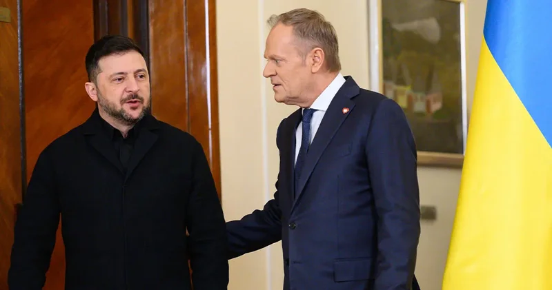 Zelenski orden qalmaqalından sonra ilk dəfə Polşaya səfər etdi