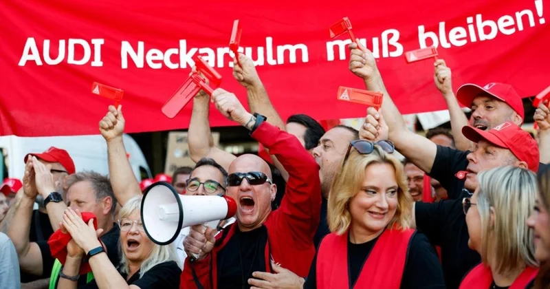 Almaniyada Audi şirkətinin minlərlə işçisi etiraz aksiyası keçirib