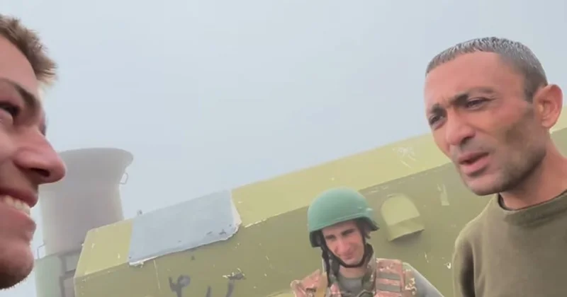 Швейцарец на мотоцикле заехал в армянскую воинскую часть видео
