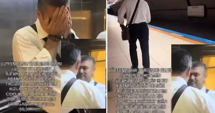 Metroda SKANDAL: Qadına qarşı əxlaqsız hərəkət edib qaçdı VİDEO