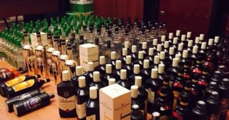 Saxta aksiz markalı külli miqdarda alkoqollu içki dövriyyədən çıxarıldı