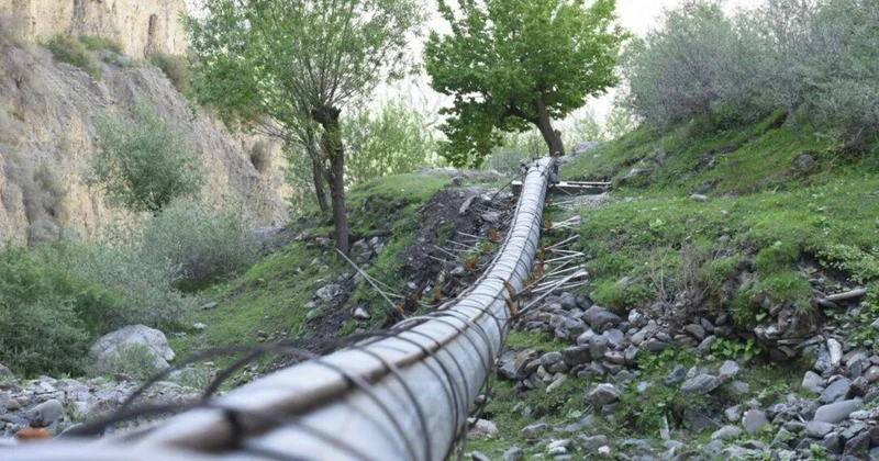 Лопнул водопровод в Шамкирском районе