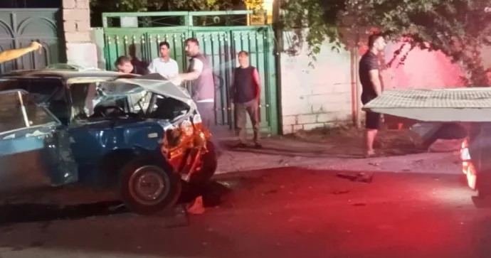 Xaçmazda qəza Xəsarət alan var FOTO