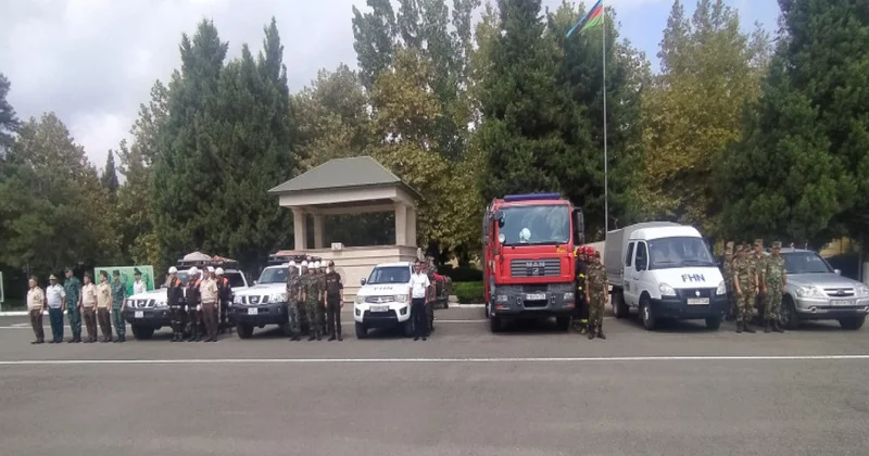 В Лянкарани МЧС провело учение для военнослужащих пограничной службы ФОТО