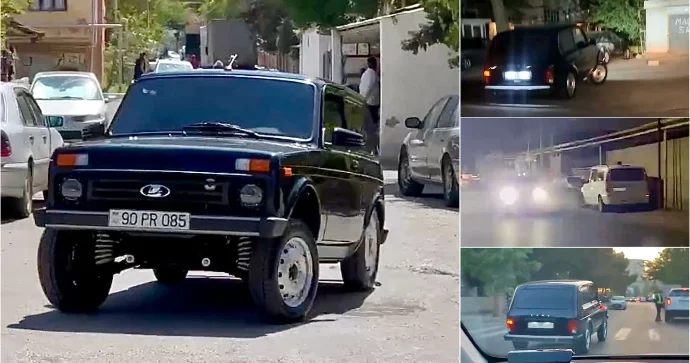 “Niva”nın qabağını göyə qaldıran sürücü maşının işıqlarını söndürüb əks yola çıxdı VİDEO