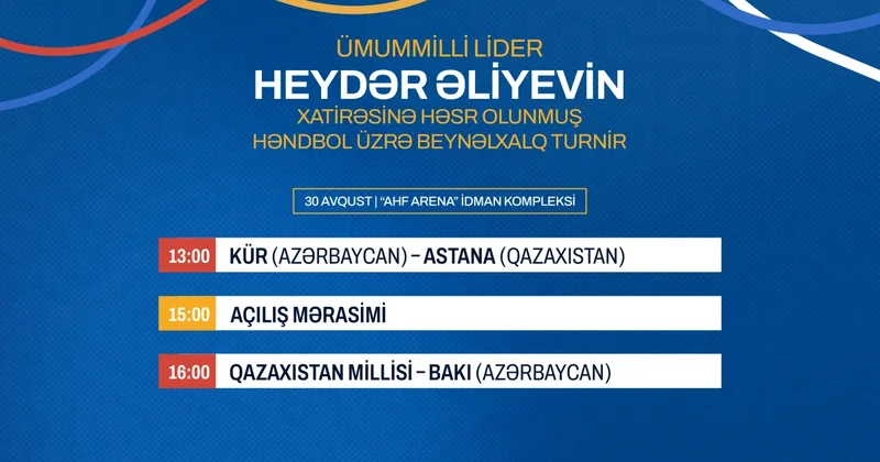 Bakıda beynəlxalq həndbol turnirinin oyun cədvəli açıqlanıb