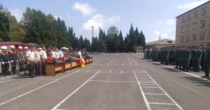 FHN in Cənub Regional Mərkəzi Dövlət Sərhəd Xidmətinin “N” saylı hərbi hissəsində təlim keçirib