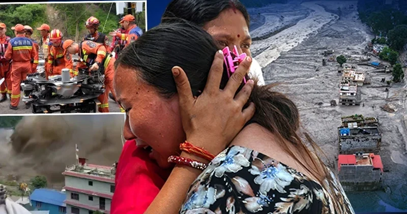 Nepal fəlakətində dəhşətli mənzərə: Bu, sanki hər şeyi yeyən nəhəng bir canavar idi
