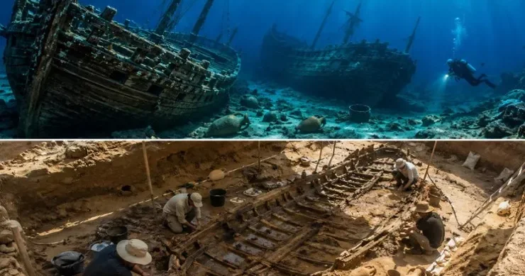 2400 il əvvəl batan gəmi daşıdığı yüklə birgə TAPILDI