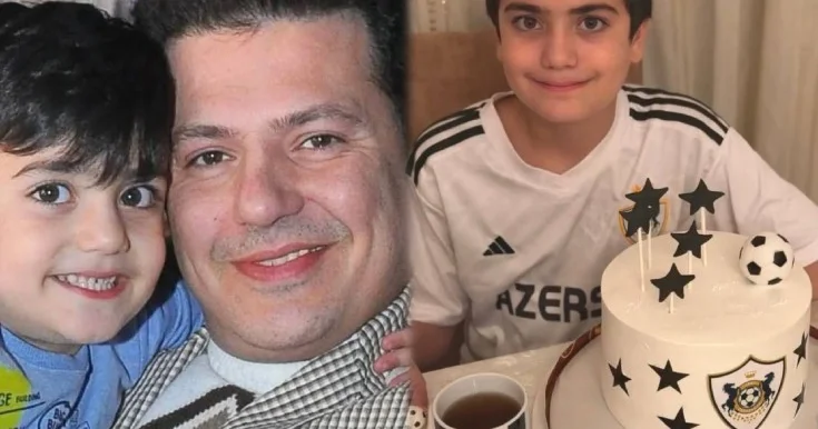 Əməkdar artistdən oğluna ad günü təbriki Foto