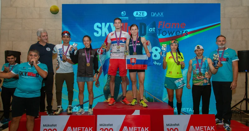 Azərbaycan idmançıları Bakıda keçirilən vertikal qaçış turnirində medal qazandılar FOTO