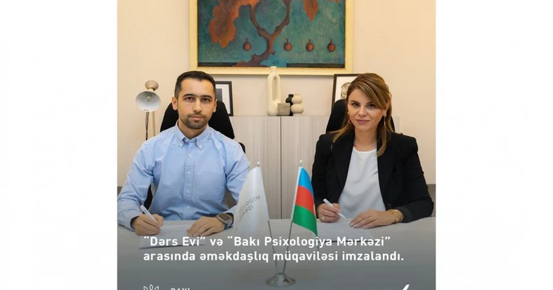 “Dərs Evi” və “Bakı Psixologiya Mərkəzi” arasında əməkdaşlıq müqaviləsi imzalanıb FOTO