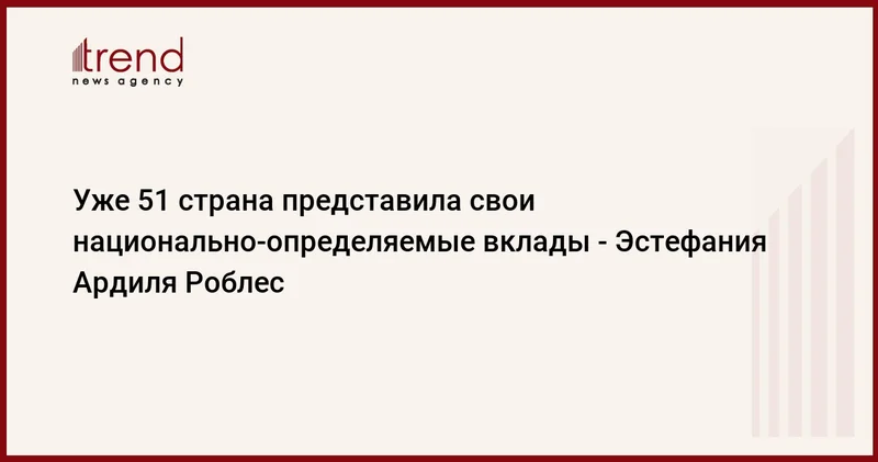 Уже 51 страна представила свои национально определяемые вклады Эстефания Ардиля Роблес