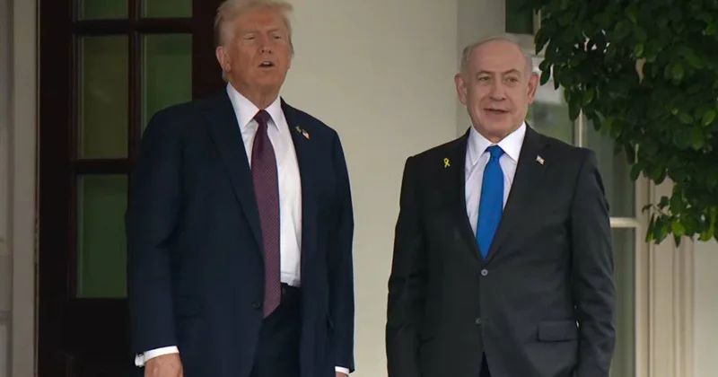 Tramp Netanyahu görüşü başladı
