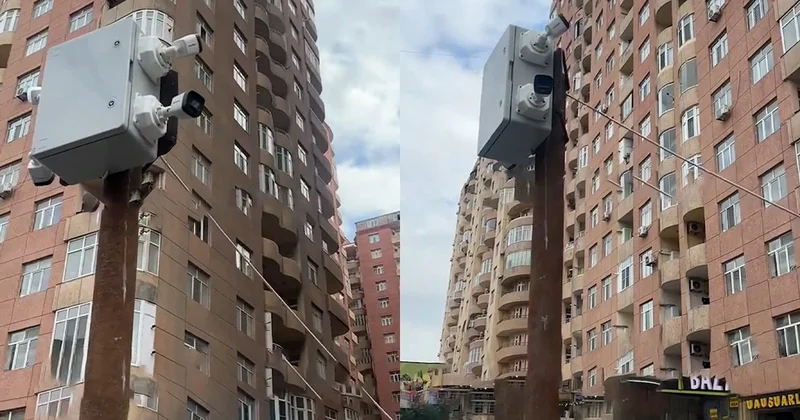 Yasamalda binadan zibil atanları yol təhlükəsizliyinə nəzarət KAMERALARI müəyyənləşdirəcək İDDİA