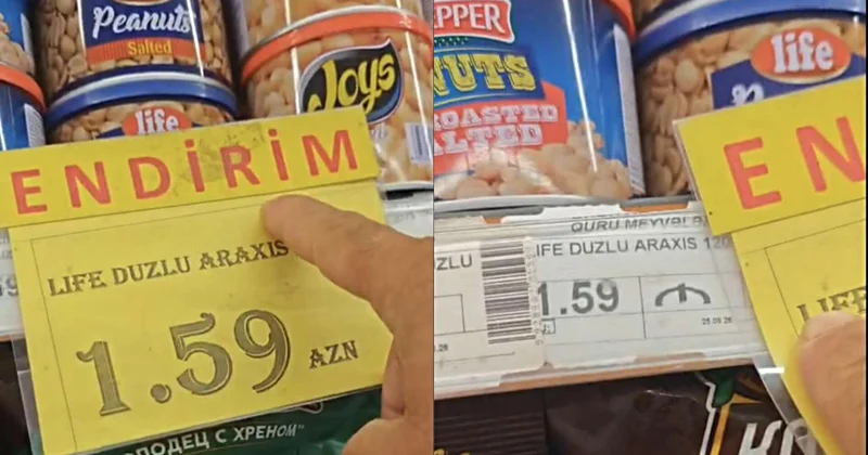 Bakıda marketdə “endirim” fırıldağı: Müştəri görüntülər yaydı
