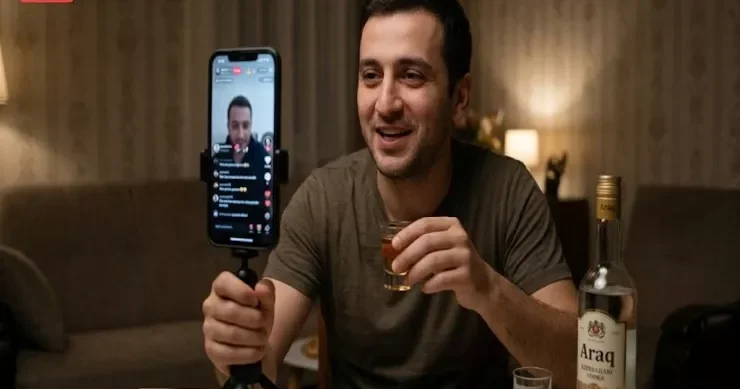 Araq içib qadını söyən tiktoker SAXLANILDI