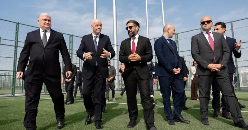 İnfantino Hövsanda inşa olunan meydançalara baxış keçirib FOTO