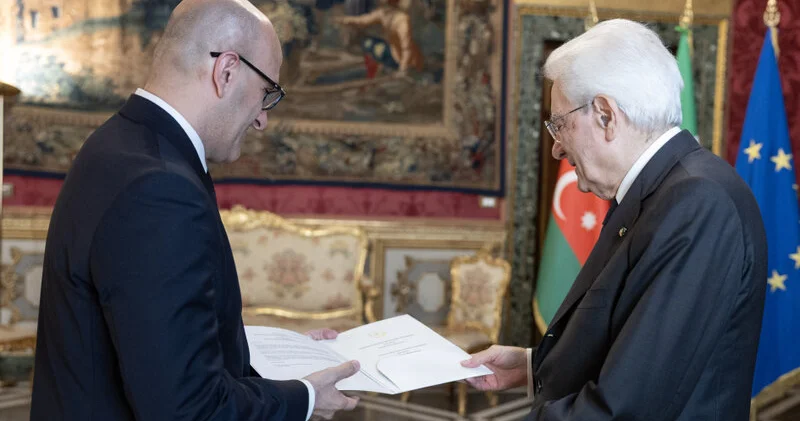 Mattarella azərbaycanlı səfirin etimadnaməsini qəbul etdi