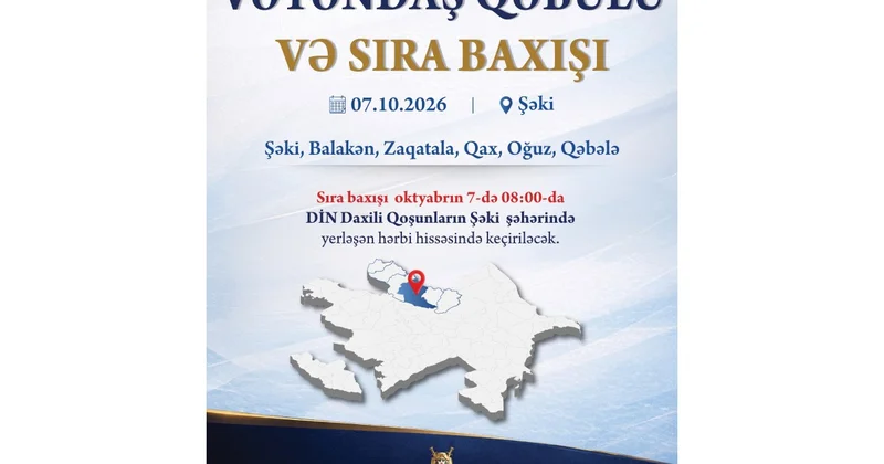 Vilayət Eyvazov Şəkidə vətəndaş qəbulu və sıra baxışı keçirəcək