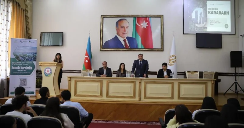 Ali təhsil müəssisələrində “Ağıllı şəhər, yaşıl gələcək: WUF 2026 a doğru” layihəsi çərçivəsində “Rebuild Karabakh” hakatonuna dair infosessiyalar keçirilib