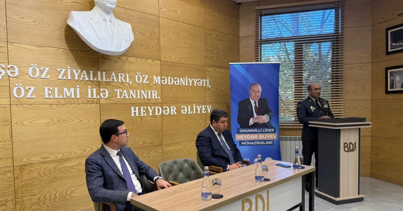 BDU da Heydər Əliyev mühazirələri növbəti qonaq Vətən Müharibəsi Qəhrəmanı olub